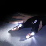 LED Flashlight Waterproof Gloves - Practical Durable Fingerless Gloves - Image 4