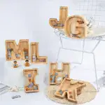 👪 Personalized Wooden Piggy Bank LETTER for Boys Girls Adults - Image 7
