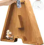 👪 Personalized Wooden Piggy Bank LETTER for Boys Girls Adults - Image 20