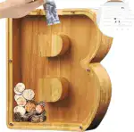👪 Personalized Wooden Piggy Bank LETTER for Boys Girls Adults - Image 21