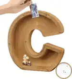 👪 Personalized Wooden Piggy Bank LETTER for Boys Girls Adults - Image 22