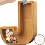 👪 Personalized Wooden Piggy Bank LETTER for Boys Girls Adults - Image 28