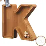 👪 Personalized Wooden Piggy Bank LETTER for Boys Girls Adults - Image 29