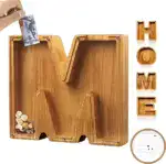 👪 Personalized Wooden Piggy Bank LETTER for Boys Girls Adults - Image 31