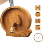 👪 Personalized Wooden Piggy Bank LETTER for Boys Girls Adults - Image 35
