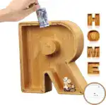 👪 Personalized Wooden Piggy Bank LETTER for Boys Girls Adults - Image 36