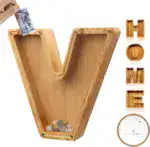 👪 Personalized Wooden Piggy Bank LETTER for Boys Girls Adults - Image 40