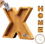 👪 Personalized Wooden Piggy Bank LETTER for Boys Girls Adults - Image 42