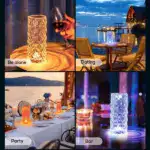 16 Colors Rose Rays Crystal Diamond Table Lamp - Image 7
